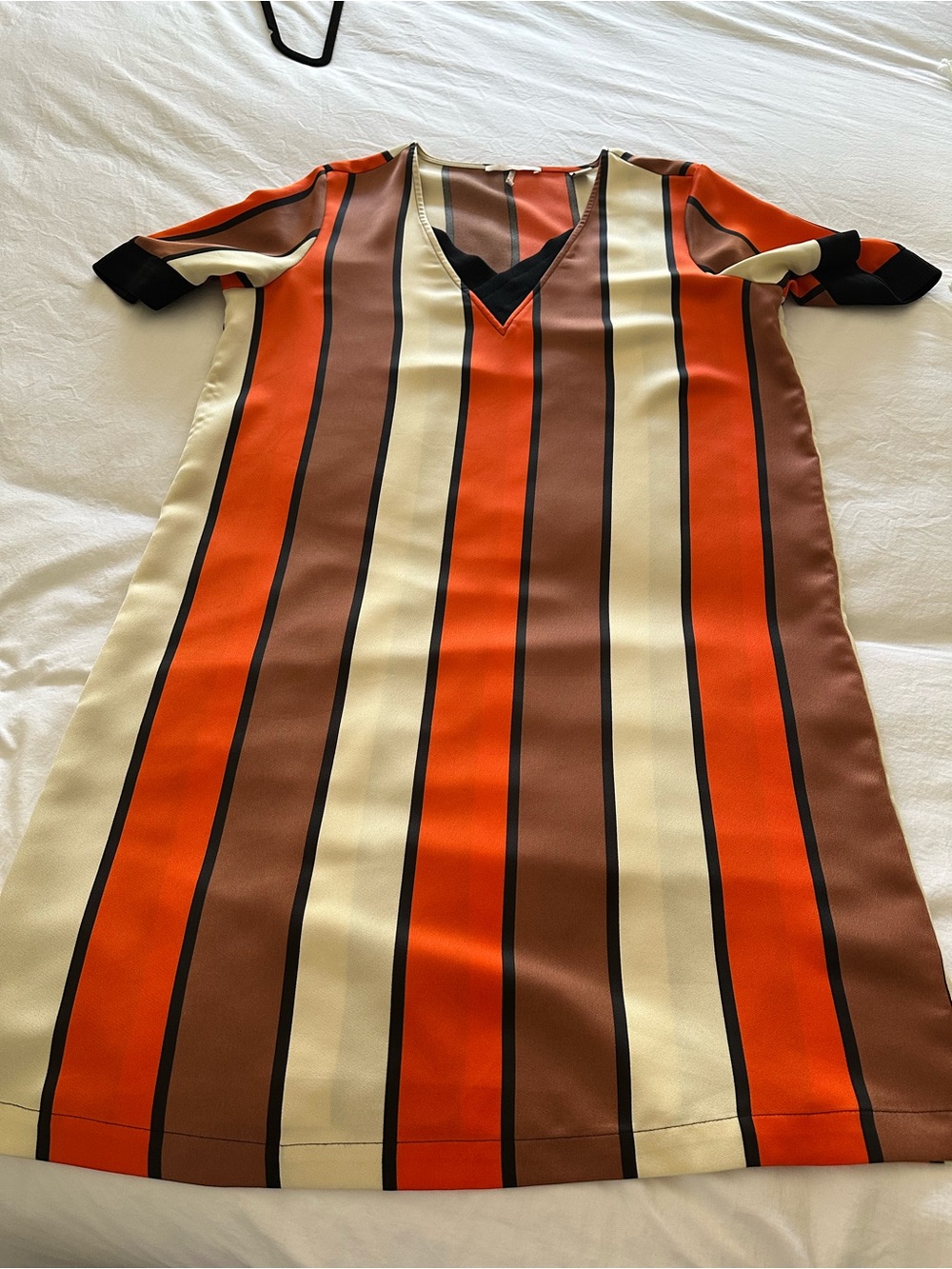 Scotch & Soda V-Neck Dress in Orange, Brown & Cream - Cleveland Browns! - Picture 5 of 15